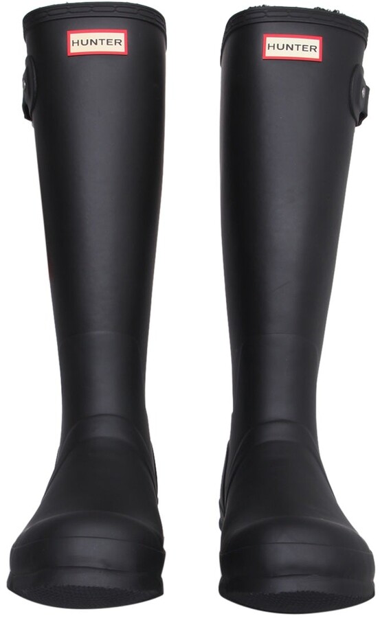black wellingtons womens