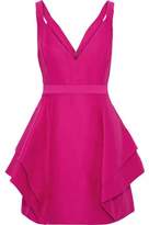 Thumbnail for your product : Halston Layered Cotton And Silk-blend Mini Dress