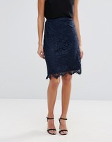 Thumbnail for your product : Liquorish Lace Pencil Skirt