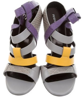 Prabal Gurung Multicolor Cage Sandals w/ Tags