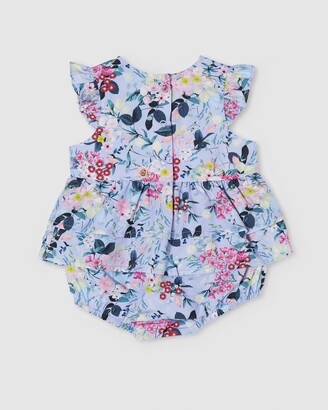 Milky Blue Sleeveless - Spring Garden Floral Playsuit - Babies - Size 000 at The Iconic