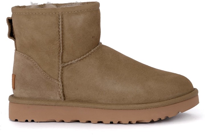 UGG Classic Ii Mini Antelope Suede Sheepskin Ankle Boots. - ShopStyle