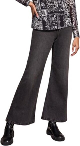 Women's Tribal Brooke Palazzo Wide Leg Jeans Grey 2 31