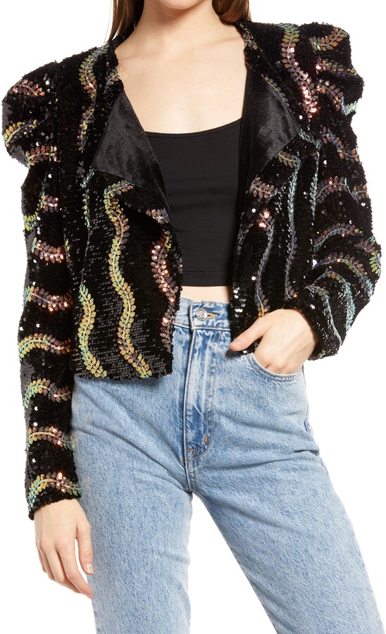 sequin blazer womens