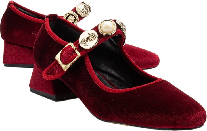 Prologue Shoes Macbeth Velvet Mary Jane Pumps
