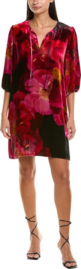 Vesna Velvet Silk-Blend Shift Dress