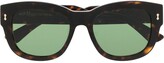 Thumbnail for your product : Gucci Eyewear Rectangular-Frame Tortoiseshell Sunglasses