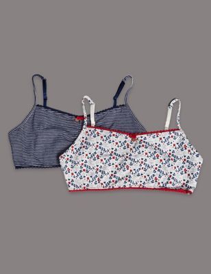 Marks and Spencer 2 Pack Cotton Rich Crop Tops (9-16 Years)