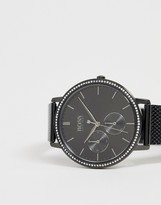 Thumbnail for your product : BOSS 1502521 Infinity mesh watch-Black