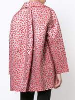 Thumbnail for your product : Oscar de la Renta metallic floral drop shoulder coat