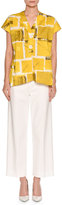 Thumbnail for your product : Piazza Sempione Amandine Wide-Leg Cropped Pants, White