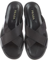 Thumbnail for your product : Prada Cross Strap Slide Sandals w/ Tags