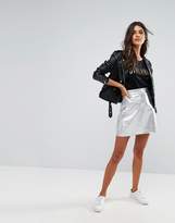 Thumbnail for your product : Vero Moda High Shine Metallic Mini Skirt