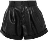 Thumbnail for your product : Saint Laurent Leather Shorts - Black