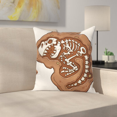 Dinosaur T-Rex Fossil Pillow Cover