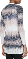 Thumbnail for your product : M Missoni Colorblocked Ripple-Knit Cardigan