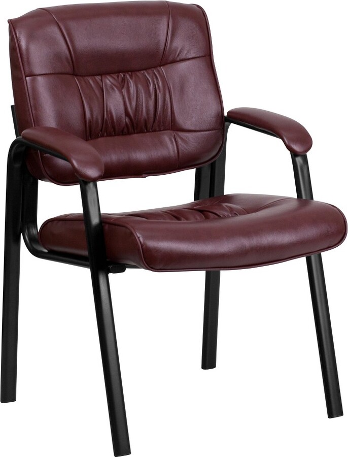 Emma and Oliver White LeatherSoft Executive Reception Chair with Black