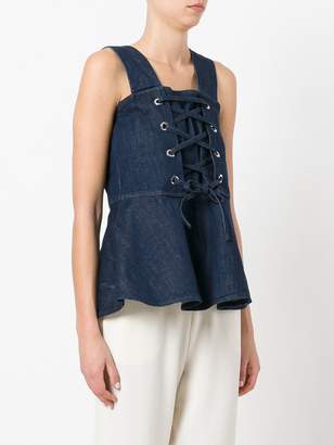 See by Chloe lace-up front blouse