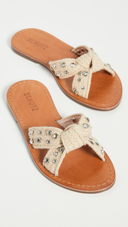 schutz rhinestone sandals