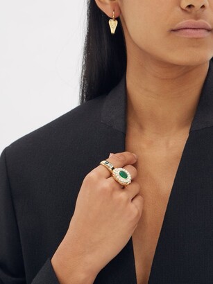 Jade Jagger Skull Diamond, Emerald & 18kt Gold Ring