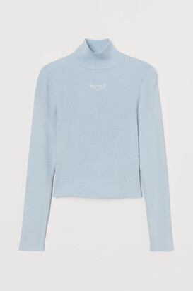 turquoise mock turtleneck