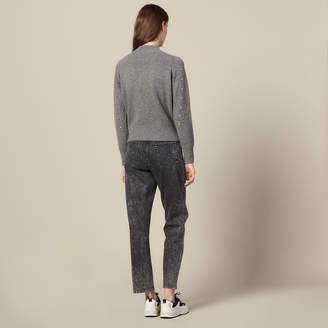 Sandro Knitted Sweater Trimmed With Studs