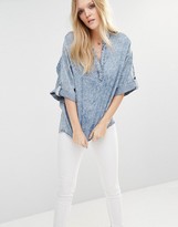 Thumbnail for your product : Noisy May Bleach Effect Pullover Denim Tunic