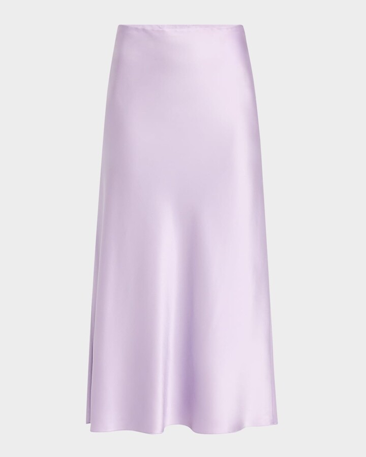 Veronica Beard Clover Stretch-Silk Slip Skirt