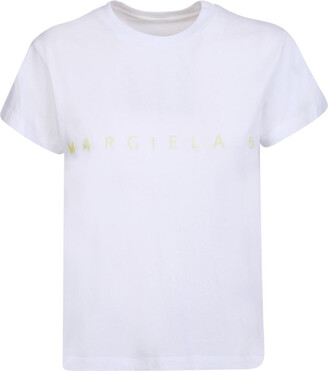 MM6 MAISON MARGIELA White T-Shirt By Mm6 Maison Margiela; Urban Influences Characterize The Brand's Garments, Making It Exclusive And Timeless