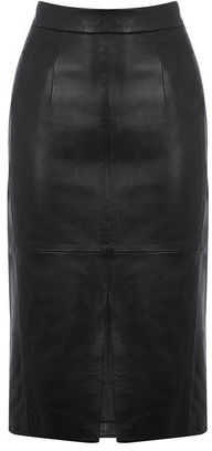 Oasis LEATHER CLEAN PENCIL SKIRT [span class="variation_color_heading"]- Black[/span]