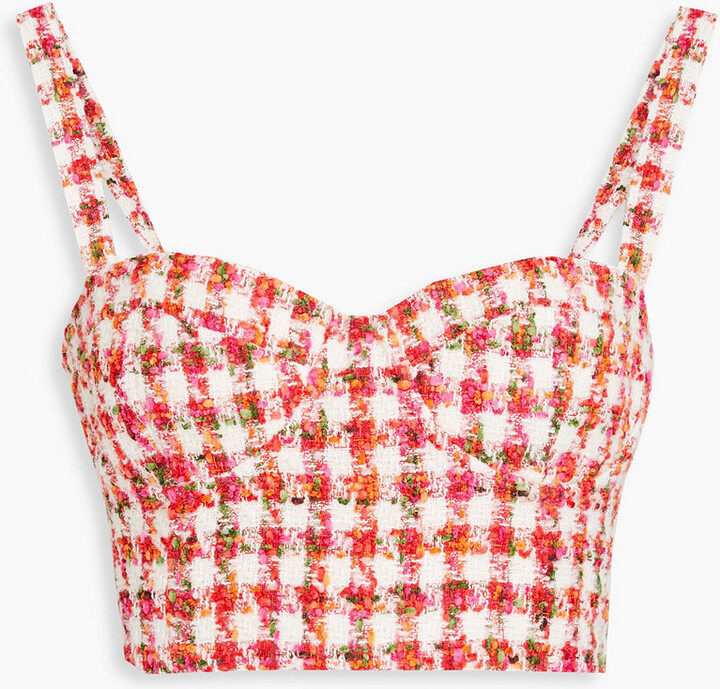 Cara Cara Claudine gingham tweed top