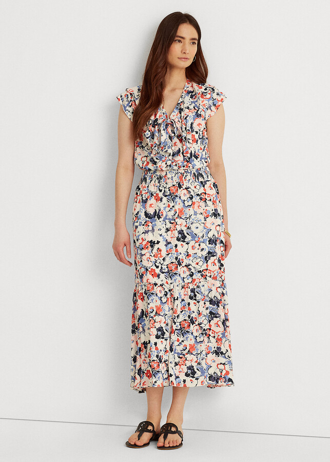 Ralph Lauren Floral Georgette Dress - ShopStyle