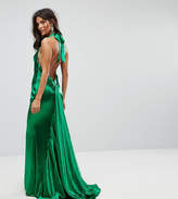 Thumbnail for your product : Jarlo High Neck Fishtail Maxi Dress With Open Back Detail