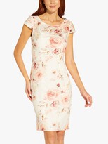 Thumbnail for your product : Adrianna Papell Floral Sheath Dress, Ivory/Soft Coral