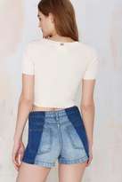 Thumbnail for your product : Nasty Gal Factory Courtshop Shadow Shorts