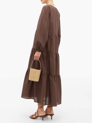 Matteau - The Long Sleeve Tiered Cotton Dress - Womens - Nude