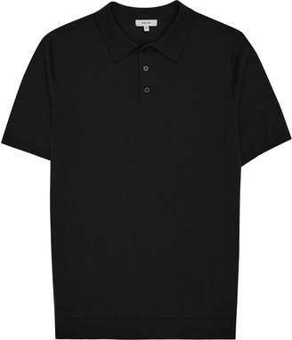 Reiss Manor - Merino Polo Shirt in Black