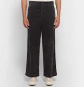 Thumbnail for your product : Chimala Wide-Leg Checked Cotton-Corduroy Trousers