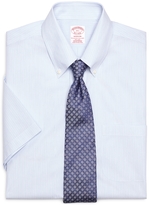 Thumbnail for your product : Brooks Brothers Non-Iron Madison Fit Split Stripe Check Short-Sleeve Dress Shirt