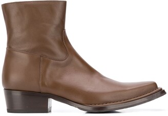 Acne Studios Square-Toe Ankle Boots