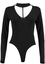 Thumbnail for your product : boohoo Tall Choker Strappy Detail Bodysuit