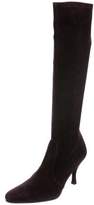 Thumbnail for your product : Stuart Weitzman Pointed-Toe Suede Knee-High Boots