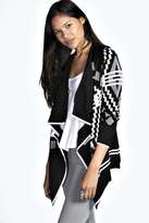 Thumbnail for your product : boohoo Wendy Waterfall Aztec Cardigan