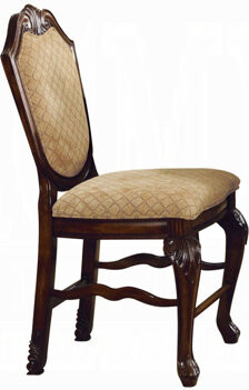 Astoria Grand Chateau De Ville Fabric & Espresso Finish Counter Height Chair (Set Of 2)