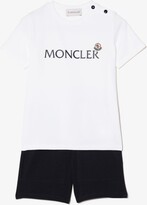 Thumbnail for your product : Moncler Enfant Baby White And Navy Logo T-Shirt And Shorts Set