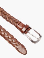 Thumbnail for your product : Brunello Cucinelli Woven Leather Belt - Brown