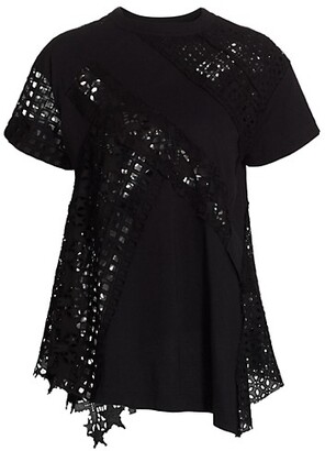 Sacai Embroidered Lace Pullover