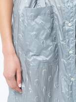 Thumbnail for your product : Julien David crinkled polka dot shirt dress