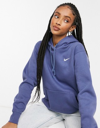 Nike Mini Swoosh Oversized Cropped Purple Zip Through Hoodie - Nike Clothing â Sale: up to â57% 