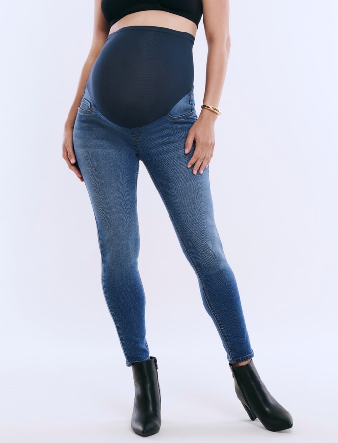 Motherhood Maternity Women's Secret Fit Over the Belly Ankle Length Skinny Jeans
